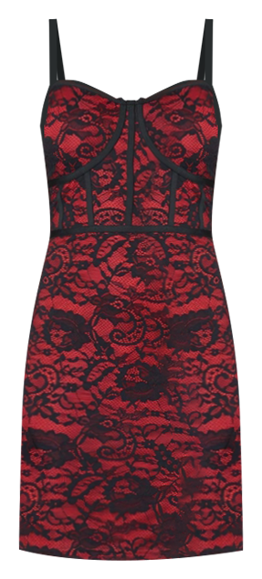 Women's Sweetheart Bustier Lace Dress