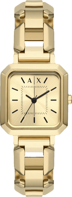 Women's Three Hand Gold-Tone Stainless Steel Watch 27mm