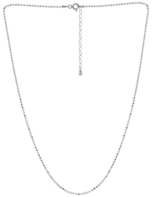 Faceted Bead Link Chain Necklace, 16" + 2" extender, Exclusively at Macy's