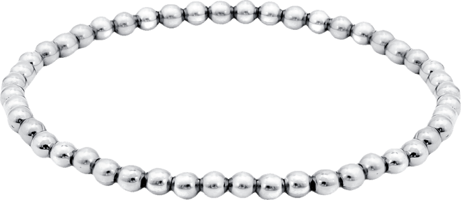 Polished Beaded Stretch Bracelet (4mm) in 18k Gold over Sterling Silver, Exclusively at Macy's