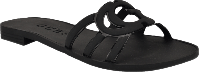 Women's Elyho Logo Cutout Flat Jelly Sandals