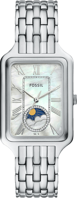 Women's Raquel Sun Moon Multifunction Stainless Steel Watch, 29mm