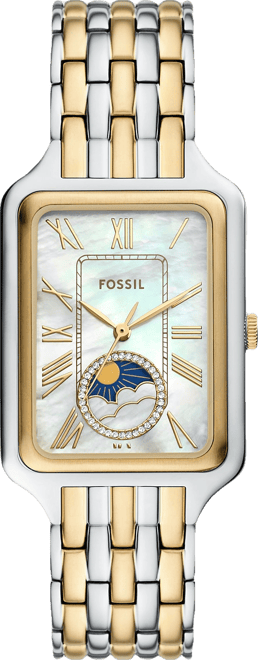 Women's Raquel Sun Moon Multifunction Stainless Steel Watch, 29mm