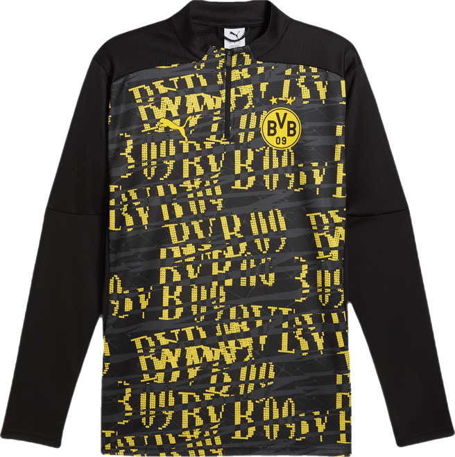 PUMA Borussia Dortmund Men's Pre-Match Quarter-Zip Top