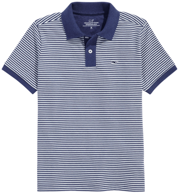 Boys' Striped Edgartown Pique Polo