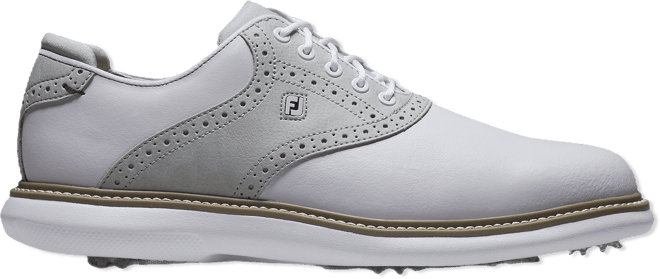 FootJoy Traditions Golf Shoes White/Grey 57957 - Carl's Golfland