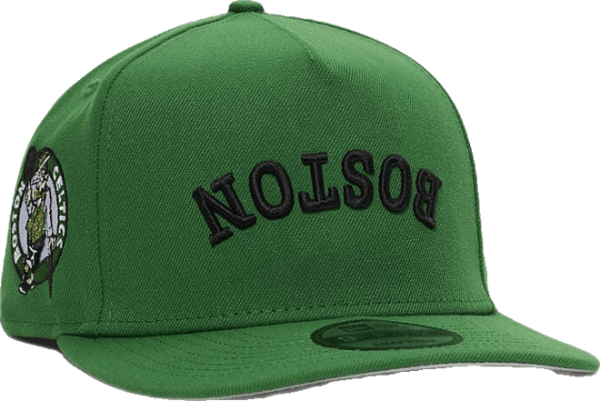 Shop New Era 9Fifty A-Frame Boston Celtics Upside Down