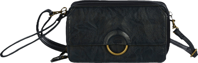 Bueno Solid Zip Around Organizer Wristlet Crossbody