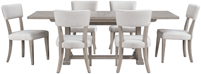 Sadie 7-Pc. Rectangular Dining Set (Table & 6 Upholstered Side Chairs), Created for Macy's