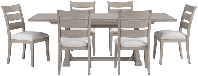 Sadie 7-Pc. Rectangular Dining Set (Table & 6 Ladder Back Chairs), Created for Macy's