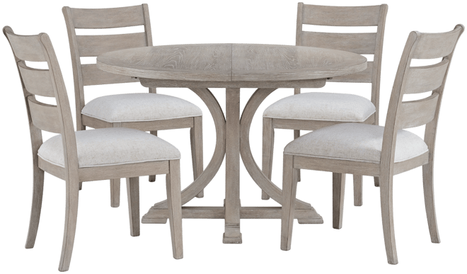 Sadie 5-Pc. Round Dining Set (Table & 4 Ladder Back Chairs), Created for Macy's