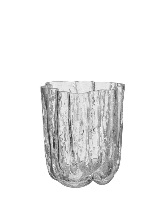 4.8" Crackle Crystal Glass Vase