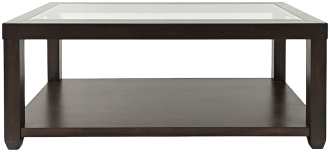 Urban Icon Contemporary Rectangular Glass Inlay Coffee Table