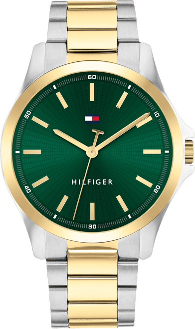 Men's Quartz Two-Tone Stainless-Steel Bracelet Watch, 43mm