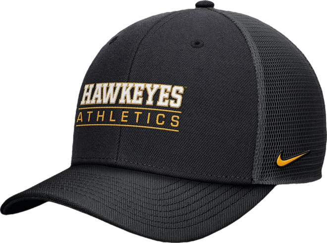 Men's Black Iowa Hawkeyes Rise Adjustable Hat