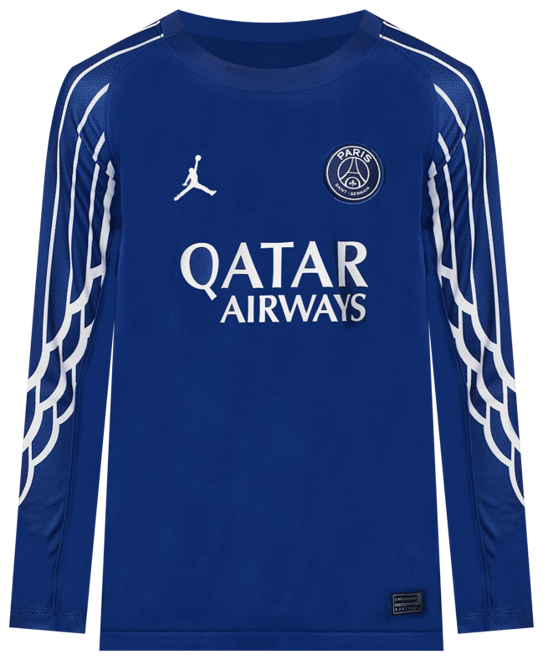 Paris Saint-Germain 2024/25 Stadium Vierde Jordan replicavoetbalshirt met lange mouwen en Dri-FIT voor kids