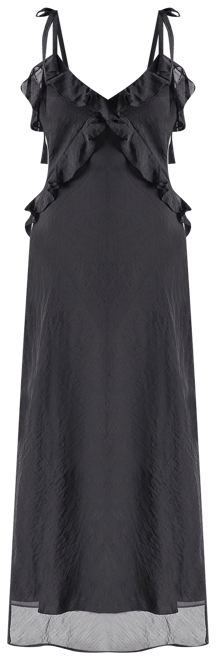 steve madden adalina ruffled maxi dress Adalina Floral Ruffled Maxi Dress, Brown