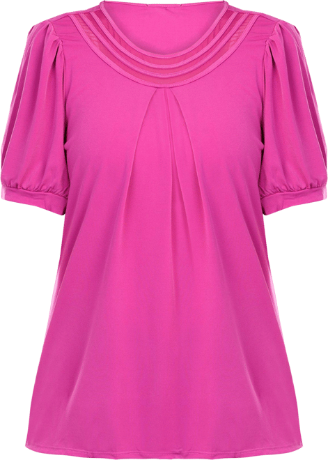 Juniper + Lime Womens Solid Short Sleeve Top