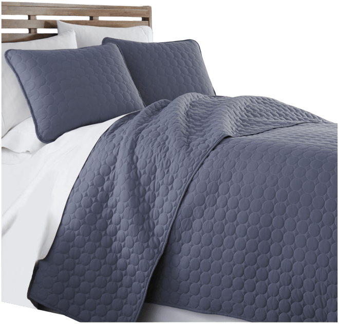 Ultra-Soft Lightweight Embroidered 3-Pc. Quilt Set, King/California King