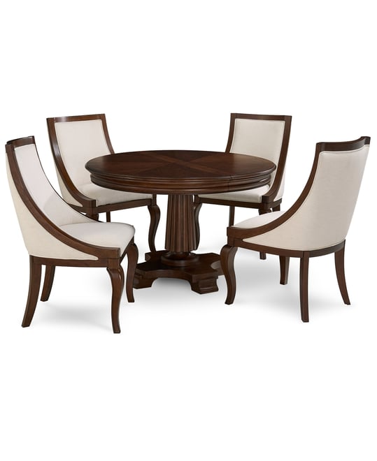 Nelman 5-Pc. Round Dining Set (Table & 4 Host Chairs), Created for Macy's