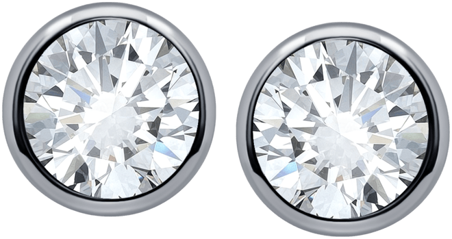 Cubic Zirconia Solitaire Stud Earrings (3/4 ct. t.w.) in Sterling Silver or 18k Gold Over Sterling Silver, Exclusively at Macy's