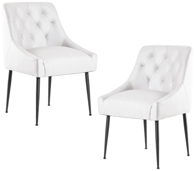 Modern Upholstered Dining Chairs Set of 4, Mid Century Kitchen Side Chairs with 5.12” Cushions and Back Pull Rod for Kitchen, Living Roo