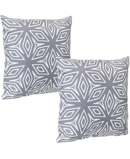 Indoor/Outdoor Weather-Resistant Polyester Square Decorative Pillow Cover Only with Zipper Closures