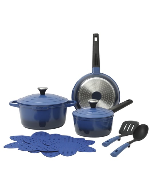 Platinum Amberton 10 Piece Cast Aluminum Pots and Pans Pfa Free Ceramic Non stick Cookware Set