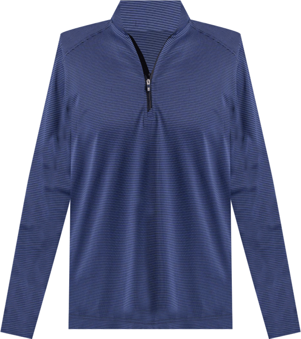 Cutter Buck Virtue Eco Pique Micro Stripe Recycled Mens Quarter Zip Jacket