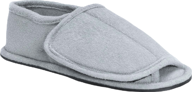 Men's Terry Open Toe Velcro Slippers
