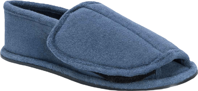 Men's Terry Open Toe Velcro Slippers