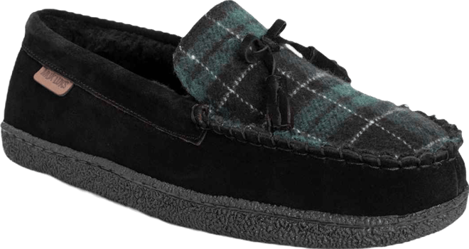 Men's Leather Goods By Talan Slipper, Black, 9