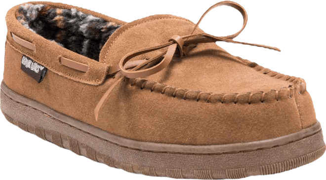 Men's Paul Printed Berber Suede Moccasin Slippers