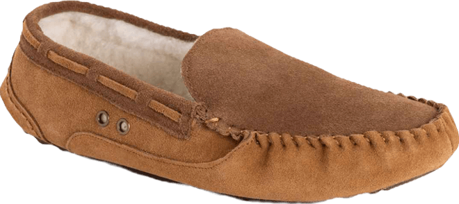 Men's Everett Moccasin Slippers, Ebony, 11