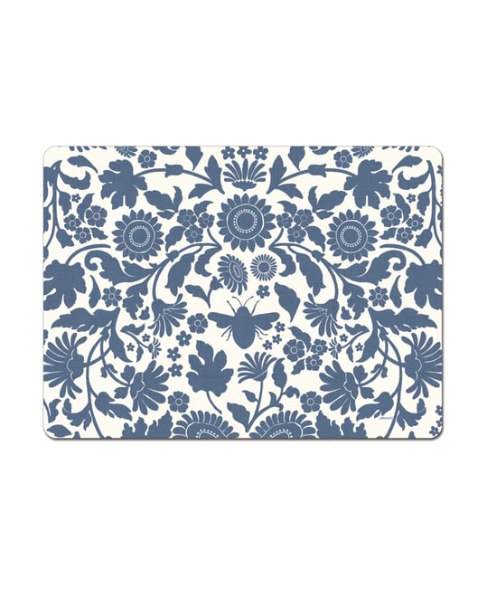 Vintage Floral Hardboard Cork Placemats, Set of 4