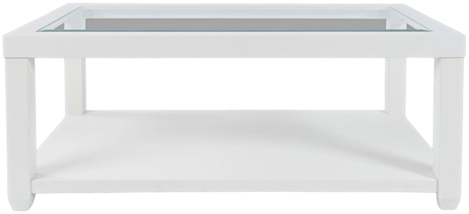 Urban Icon Contemporary Rectangular Glass Inlay Coffee Table