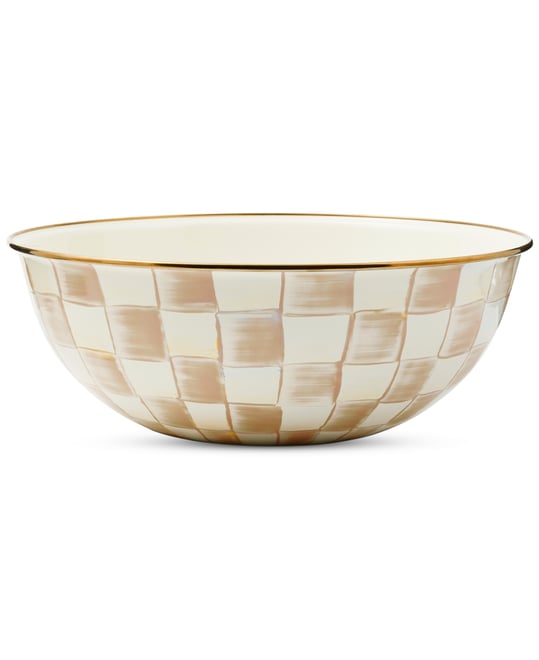 Mocha Check Extra Large Everyday Bowl, 192-oz.