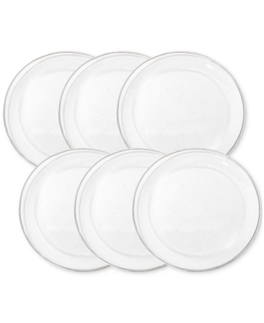 Elite Gold Glass Charger Plates, Set of 6