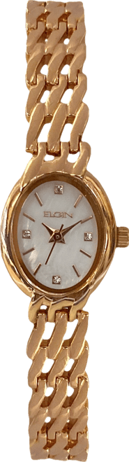 Women's Rose Gold-Tone Slanted Bracelet Watch