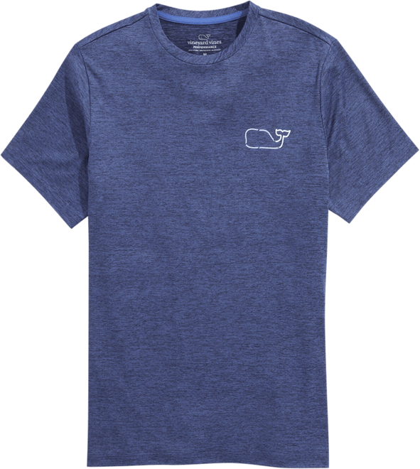 On-The-Go Whale Outline Short-Sleeve Harbor Performance Tee