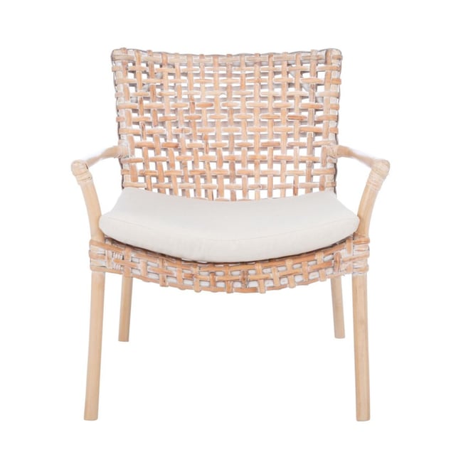 Collette Rattan Accent Chair W/ Cushion