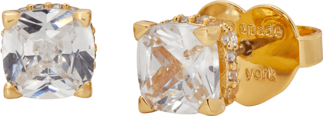 Cubic Zirconia Square Stud Earrings