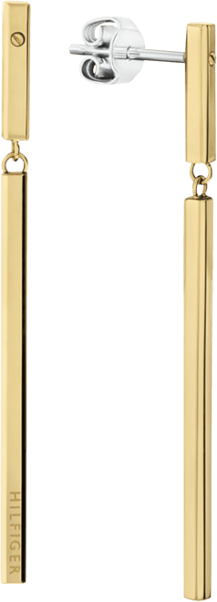 Linear Logo Bar Drop Earrings