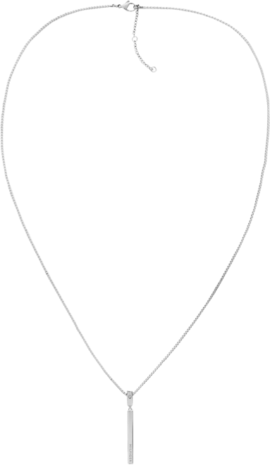 Linear Logo Bar Necklace, 26" + 2" extender