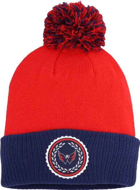 Women's Red Washington Capitals Laurel Cuffed with Pom Knit Hat
