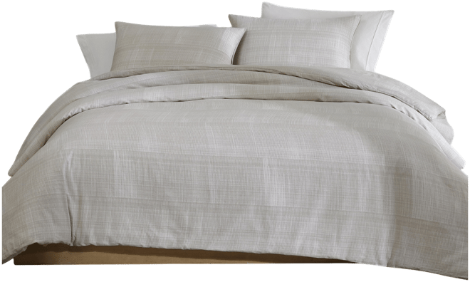 Closeout!  Textural Rib Cotton Sateen 3-Pc. Comforter Set, Queen