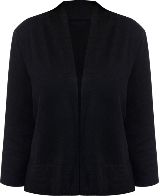 Nina Leonard Womens Solid Long Sleeve Shrug