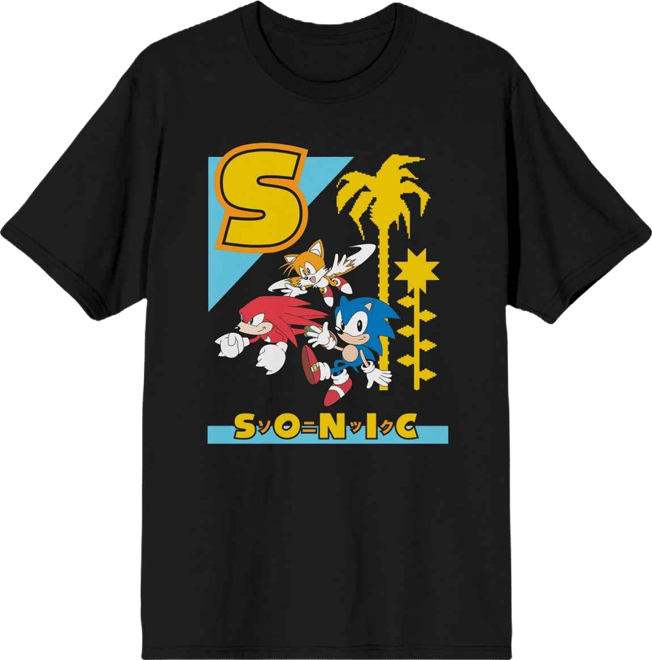 Men's Classic S Color Art Crew Neck Short Sleeve Black