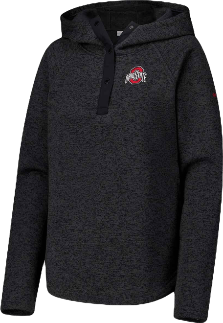 Women's Black Ohio State Buckeyes Sweater Weather Raglan Pullover Hoodie