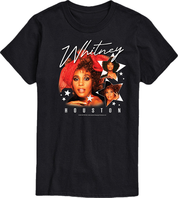 Mens Short Sleeve Whitney Houston T-Shirt, Color: Black - JCPenney